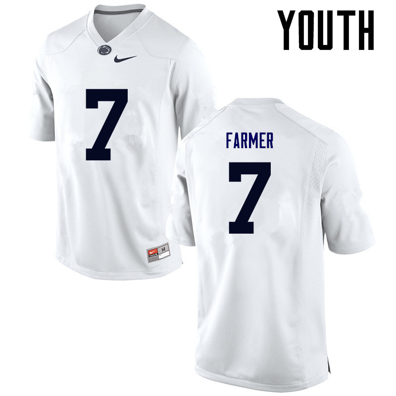 Youth Penn State Nittany Lions #7 Koa Farmer College Football Jerseys-White